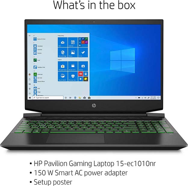 HP Pavilion Gaming 15 Laptop, NVIDIA GeForce GTX 1650, AMD Ryzen 5 4600H, 8GB DDR4 RAM, 512 GB PCIe NVMe SSD, 15.6" Full HD