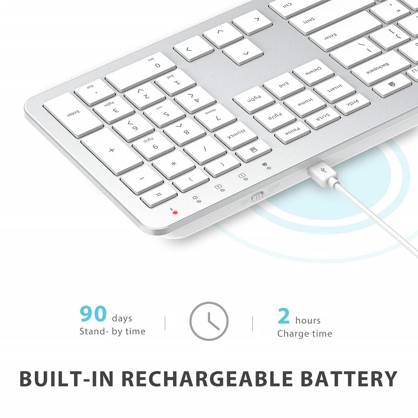GK08 Full Size Wireless Keyboard with Number Pad