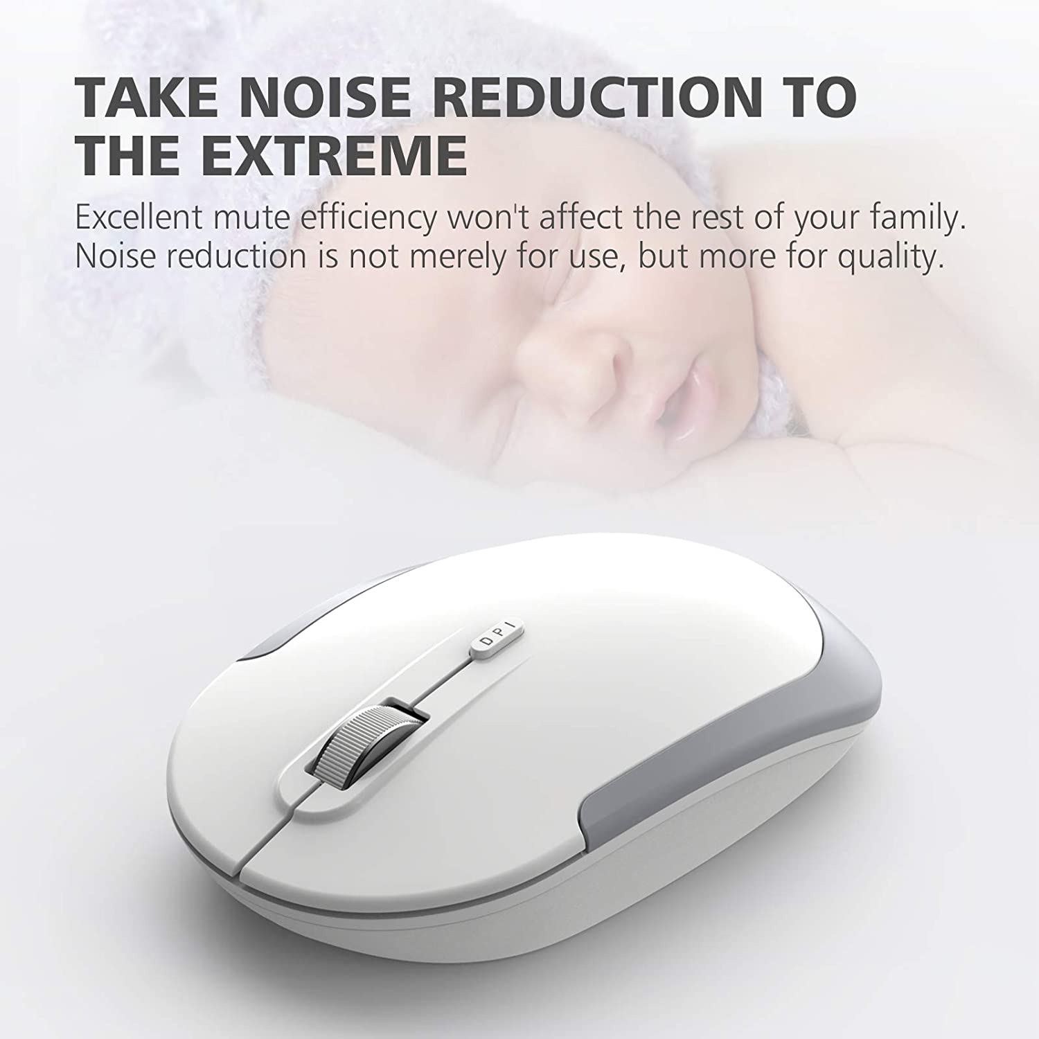GK03 Ergonomic Wireless Keyboard and Mouse Combo, White