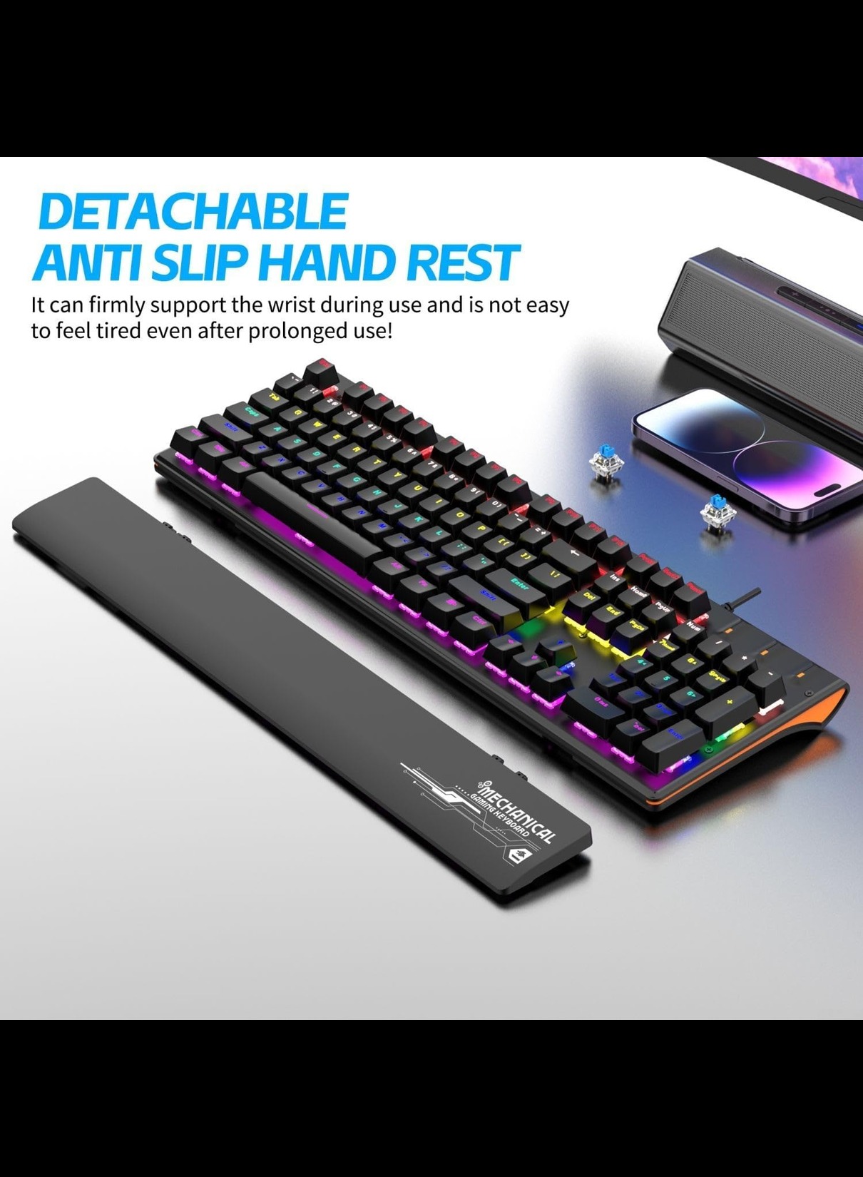 Mechanical Gaming Keyboard K600 with Palm Rest