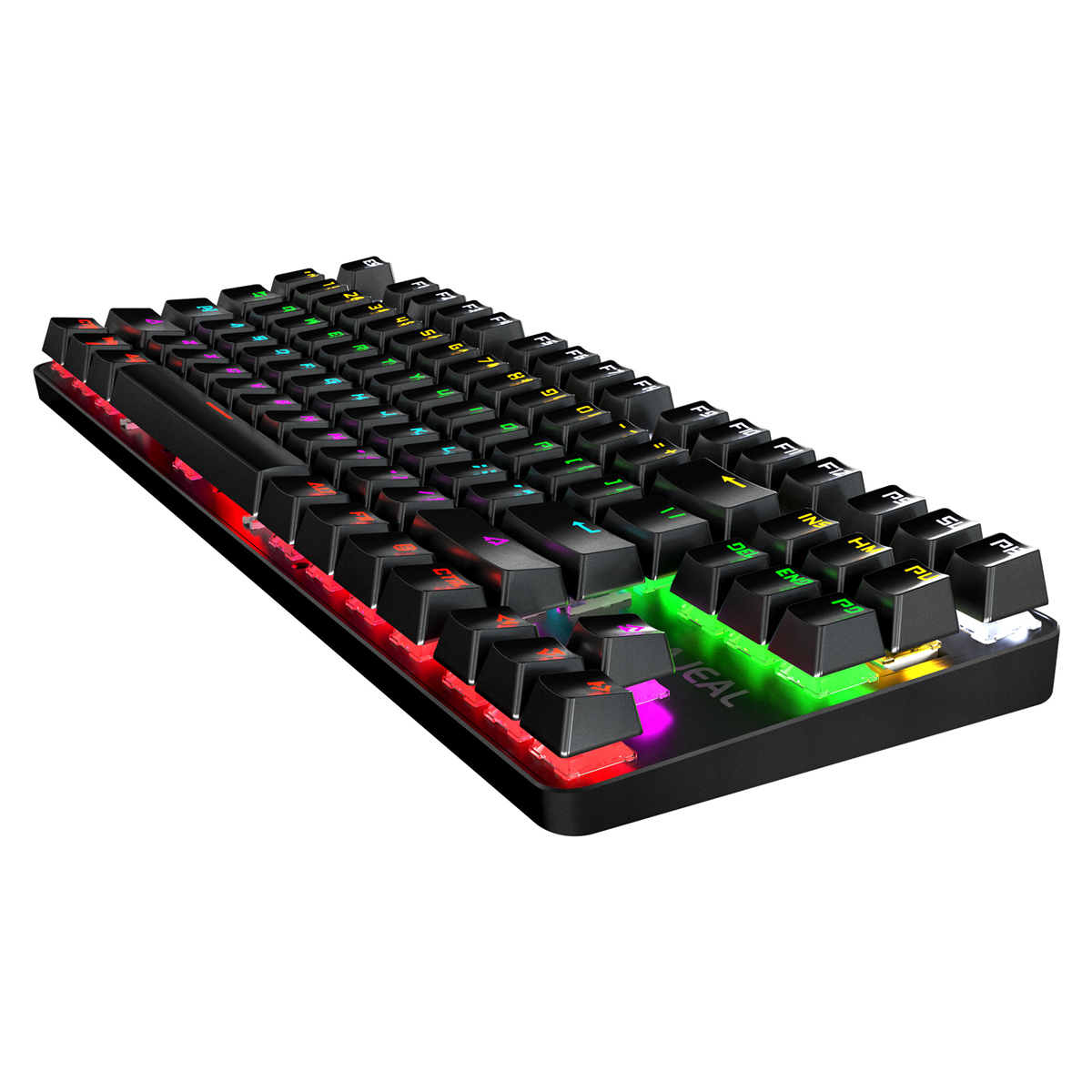 BAJEAL K200 Mechanical Keyboard 87 Keys USB Wired Hot Swappable Blue Switch Colorful LED Backlight Gaming Keyboard & Office