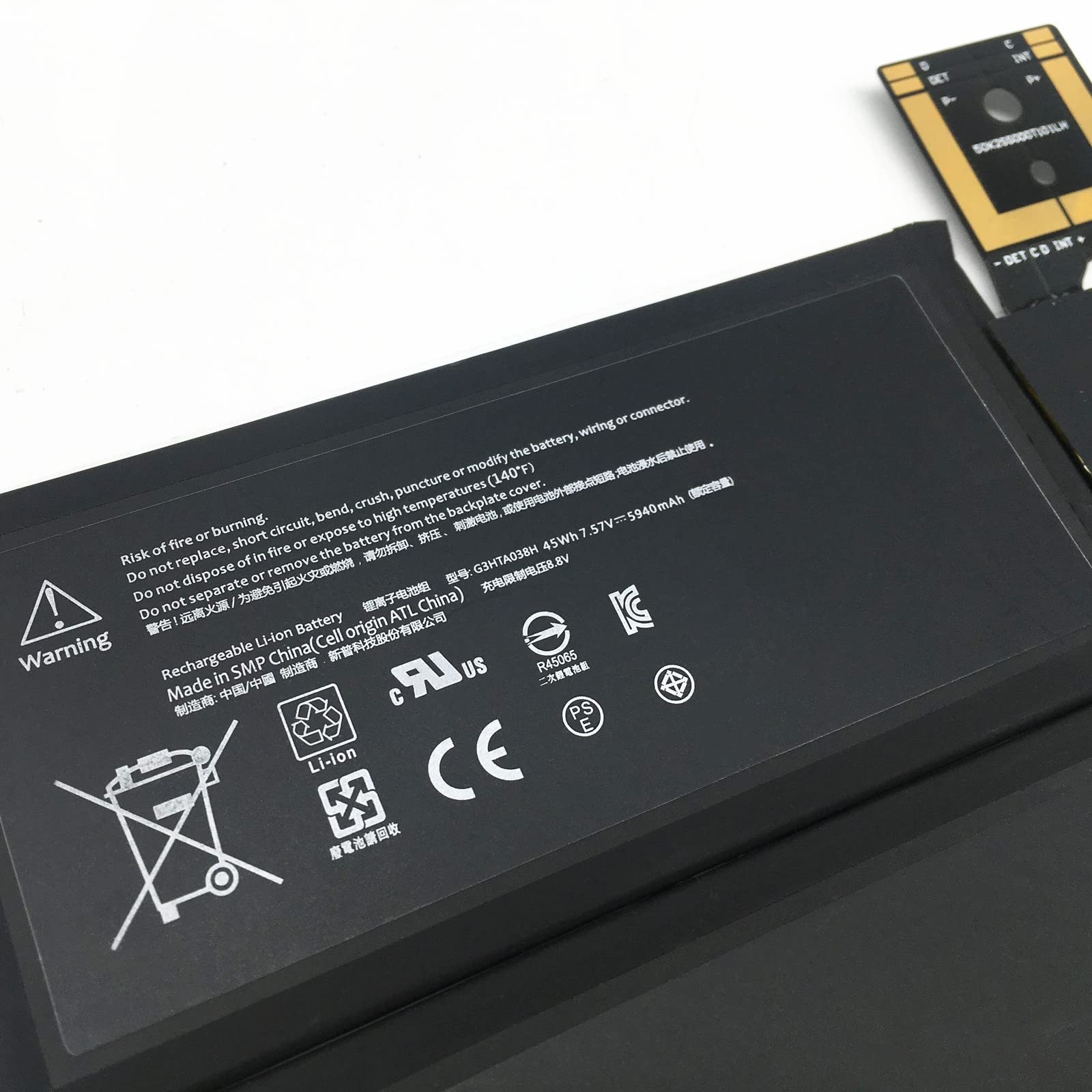 Battery Surface Pro 5 Pro6 1796 1807 - 5940mAh - G3HTA038H