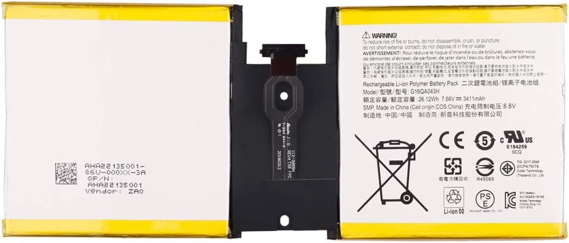 Battery Surface GO 1824 3411mAh - G16QA043H