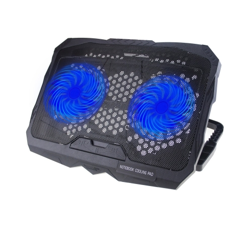 Laptop Cooling Pad, Gaming Laptop Cooler for Desk, Laptops Cooler Stand with 2 Quiet Fans Gaming Notebook Cooler for 12-16in Laptops, Dual USB 6 Heights Adjustable Computer Chill Mat