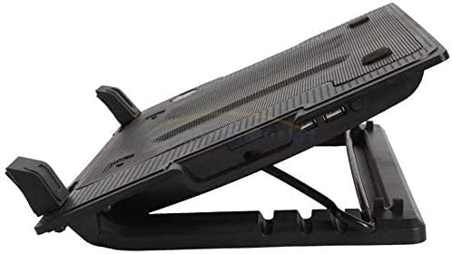 Silent 9-Inch USB Cooling Pad Stand Fan, Adjustable, Black, for Laptops, Desktops, and Gaming Consoles