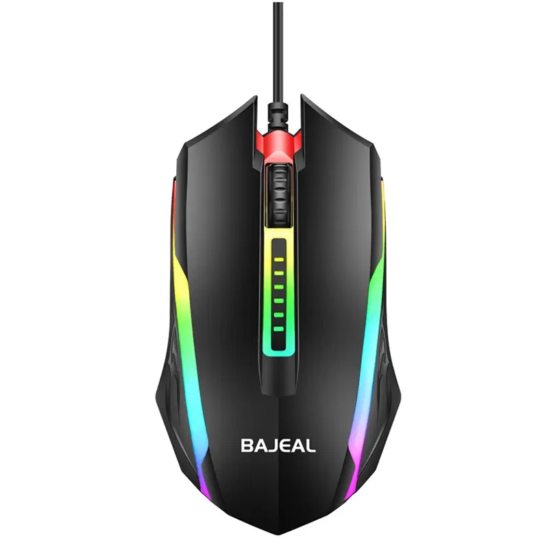 Bajeal Colorful Breath Light Mouse D12 Gmaing Wired Usb Mouse for Desktop Computer Notebook Laptop