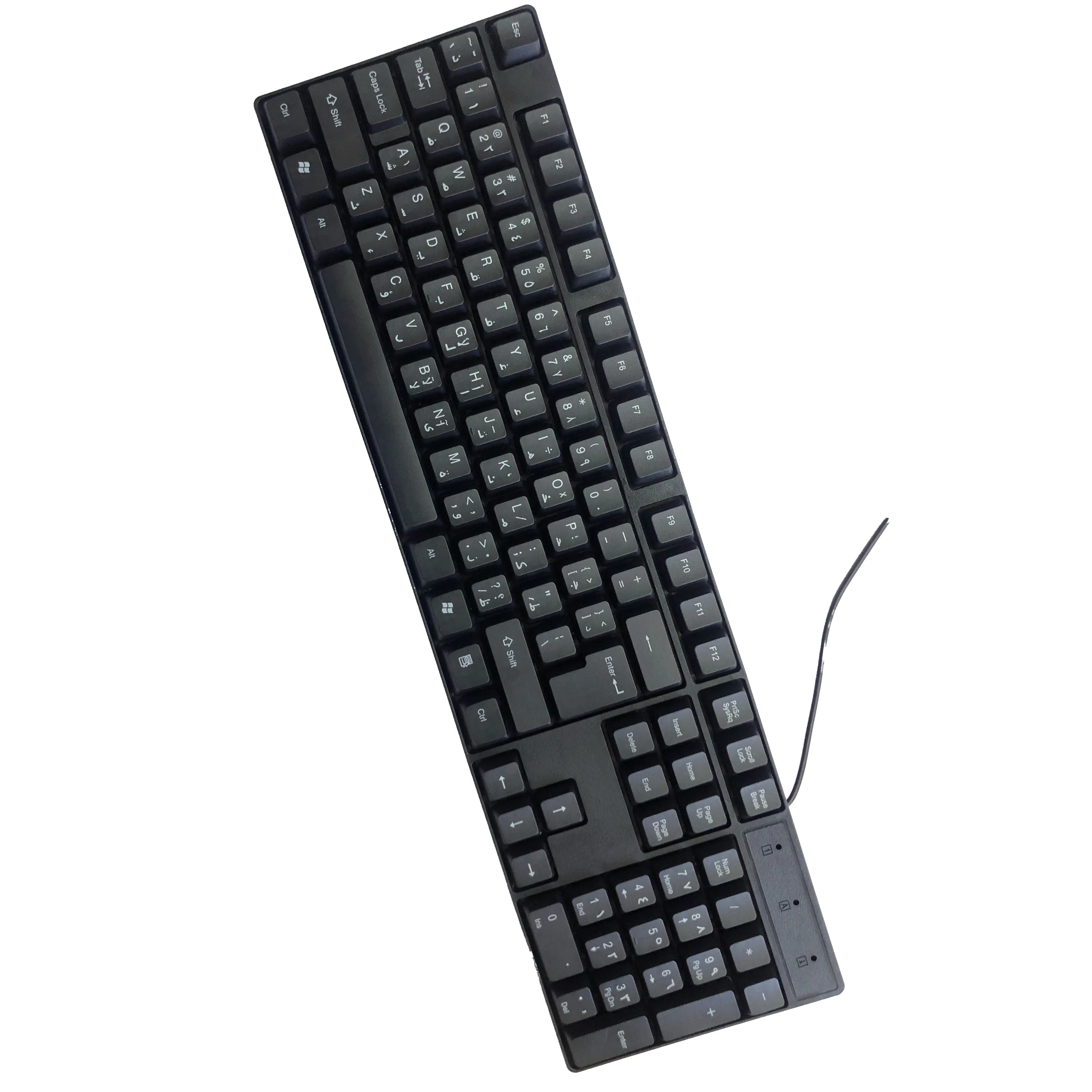 BIOJEE K1800 Standard USB Interface 104-key French Layout Wired Keyboard for Notebook Desktop Computer