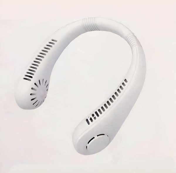 X5-Leafless Hanging Neck Fan Mini USB Rechargeable 360° Surrounding Air Cooling Bladeless Fan Kipas Leher 3 Gears